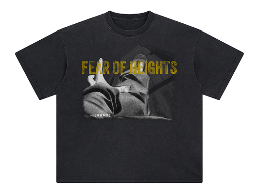 'Fear of Heights' Drop Shoulder Vintage Wash Tee